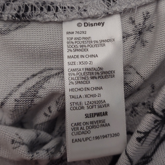 Disney Tim Burton's The Nightmare Before Christmas pajama set. Size XS UNISEX - Picture 7 of 7